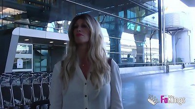 From the airport to her porno debut!! Spanish mother Jenna Arson lets loose for us :-D