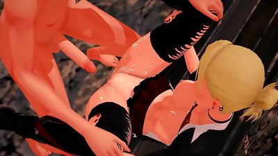 Futa - attack on Titan - Annie Leonhart gets creampied by Mikasa Ackermann - 3 dimensional pornography