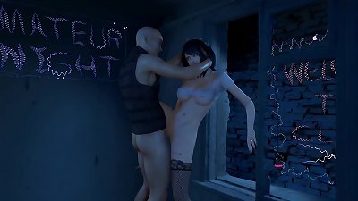 3-dimensional lean japanese babe wearing hump fishnets have hardcore fuck-a-thon