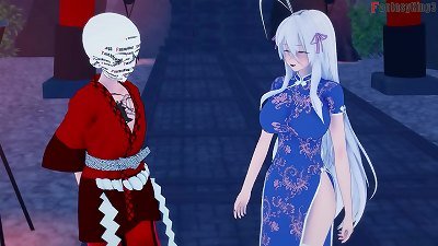 Rias Gremory kimono sex at the fest | HSDXD NTR madness E9 | utter video on Sheer & PTRN: Fantasyking3