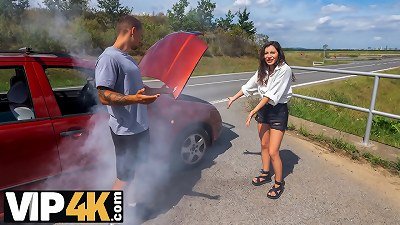 VIP4K. George Uhl harshly plumbed a young girl in the forest