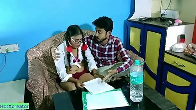Indian teenage schoolgirl super hot hookup with teacher for pass mark!! Clear hindi audio