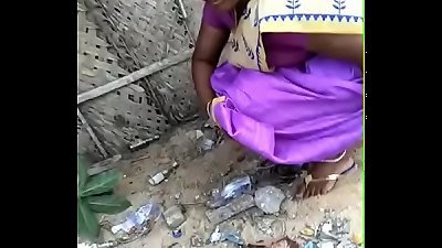 Tamil wife piss in Front of husband in outdoor