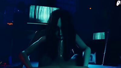 (4K - Dezmall) very handsome ghost woman is thirsty for jizm so she rides successful knob and makes him spunk | 3d anime porn