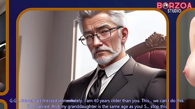 Daddy's huge man-meat cum's in mouth to virgin teen in university office