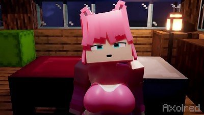 Villager pound handsome lady in Minecraft (Made by Axolred)