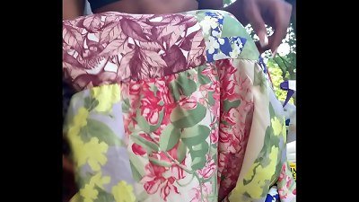 pool of pee on her black feet and toes