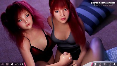 double Homework | two warm 18yo redhead stepsisters with fantastic huge asses share stepbrother's chisel | My sexiest gameplay moments | Part #12