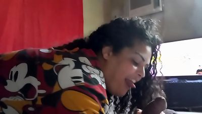 plus-size deep throating huge man-meat early in the morning