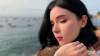 steaming Spaniard screwed bombshell and jizz in her facehole at the Resort pov