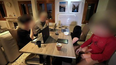 Secretly masturbated off and made him spunk during a meeting!