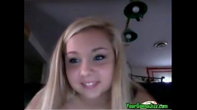 lovely platinum-blonde fingers to climax