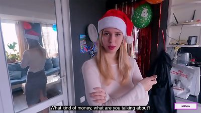 Coal Or Cock? - Santa Fulfills the desire of a horny milf