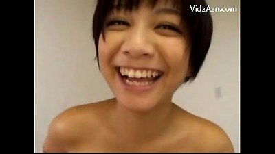 big-chested girl In black lingerie giving blowjob riding On dude On The bed