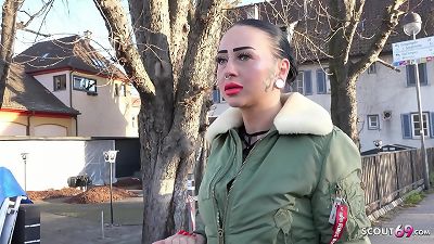 GERMAN SCOUT - FIT GERMAN female dom teenager KATHARINA piss WHILE fuck AT PICKUP bang-out