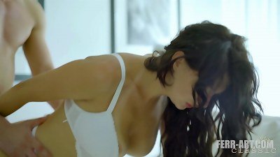 Tall sensual brown-haired stunner romantic anal fuckfest