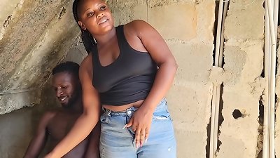 dripping coochie get pounded under the step