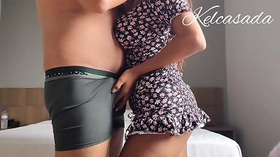 I caught super-fucking-hot Kel before her boyfriend arrived.