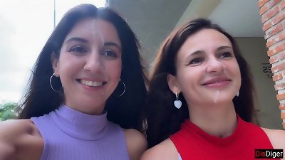 cute Neighbors deep-throat man meat and Get facial cumshot cum shot for Public Cumwalk