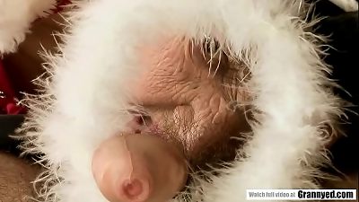 extrimely older hairy cootchie torn up by a young man