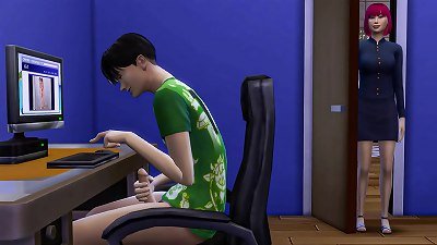 asian mother Catches Her StepSon jerking In Front Of The Computer And Then Helps Him Have sex With Her For The first Time - Family sex Taboo - Adult movie - forbidden lovemaking | chinese mommy And Stepson Story
