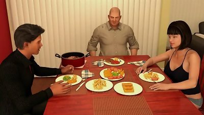 Having a Family Dinner with My son and His super-sexy steaming wife