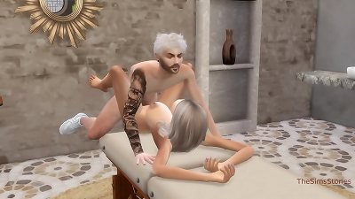 A super-hot girl's massage turns into rough sex