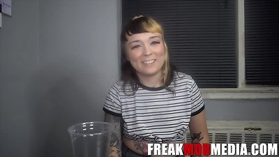 FreakMob Hardcore- She failed her pee test, So he dumped it on her face!